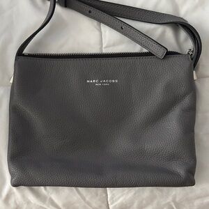 Marc Jacobs Charcoal Leather Messenger Bag